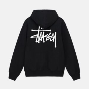 Stussy Zip-Up Hoodie - Black